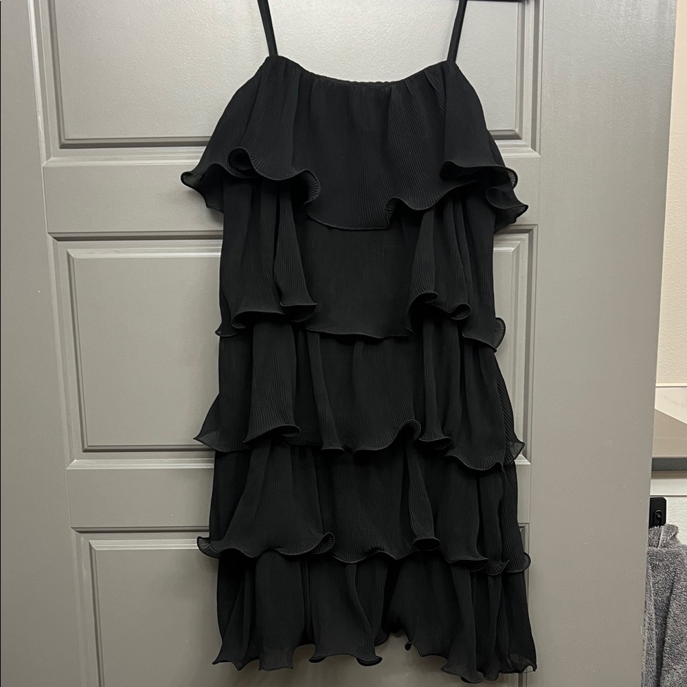 Elegant Black Ruffle Dress